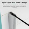 Frameless Folding Shower Doors For Bathtub With Pivot Tub Glass Door - Chrome - Image 4
