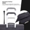 5 Piece Set (18/23/27/Travelbag /Toiletry Bag), Softshell Suitcase Spinner Wheels Terylene Polyester Luggage Sets Carry On Suitcase Luggage Lightweight Durable Suitcase - Black - Image 6