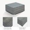 8 Pieces Outdoor Patio Furniture Sets, Garden Conversation Wicker Sofa Set, Single Sofa Combinable - Beiges / Gray - Image 17