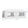 Wedding Party Canopy Tent Outdoor Gazebo With 6 Removable Sidewalls - White - Image 3
