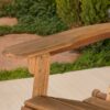 Outdoor Adirondack Rocking Loveseat With Hand Crafted Details - Natural - Image 8