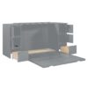 Full Size Murphy Bed With Drawers, Cabinets, And USB Ports - Gray - Image 4