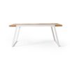 Outdoor Dining Table With Slat Top - Teak / White - Image 9