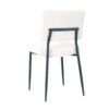 Modern Fabric Upholstered Dining Chair With Black Metal Legs (Set of 4) - Beige - Image 8