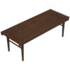 Mia - Mid-Century Modern Bench - Dark Brown - Image 13
