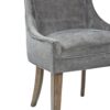 Elegant Design Comfortable Seating Dining Side Chair (Set of 2) - Dark Gray - Image 5