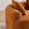 Compression Sofa:4 Seater Orange Sofa With Wood Grain Chenille Fabric, 30D, 60 Hardness Full Sponge, 4 Pillows For Living Room, Home Furniture Sleeper Sectional Sofa For Apartment - Image 26