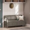 Brooklyn - Entryway Storage Bench - Farmhouse Gray - Image 7