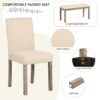 Modern 6 Piece Dining Table Set With 4 Upholstered Chairs And Bench For Kitchen Or Dining Room - Brown - Image 6