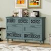 7 Drawer Cabinet, American Furniture, Suitable For Bedroom, Living Room, Study - Dark Green - Image 4