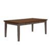 Casual Two Tone 6 Drawer Dining Table - Gray - Image 3