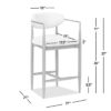 Artemis - Mixed Material Upholstered Counter Stool - Warm White - Image 8