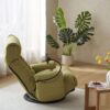 Adjustable Swivel Lounge Chair With 360 Degree Rotating Seat And Headrest Support Leisure Chair Deck Chair Game Chair For Living Room - Green - Image 9