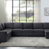 Hayden - Modular Sectional Sofa With Reversible Chaise - Dark Gray - Image 4