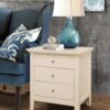 3 Drawer Nightstand - Beige - Image 4