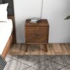 Alexandra - Night Stand With 2 Drawers - Walnut Brown - Image 7