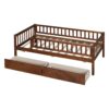 Twin Size Daybed Bed With Two Drawers - Walnut - Image 4