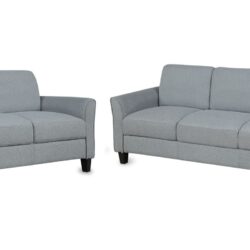 Living Room Furniture Loveseat Sofa And 3 Seat Sofa - Gray