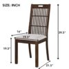 2 Pieces Set Dining Side Chair Rustic Modern Farmhouse Design Retro Design Easy To Assembly - Antique Dark Oak - Image 13