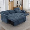 2 In 1 Sofa, 3 Seater Sofa With Sofa Bed And Reversible Recliner - Blue - Image 8
