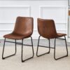 (Set of 4) Retro Chairs, Comfortable Bar Stools, Suitable For Industrial And Vintage Style Environments - Brown - Image 7