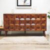 Solis - Carved 4 Door Sideboard - Brown - Image 10