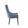 Dining Side Chair, High Back Upholstered Multi-Hued Fabric (Set of 2) - Blue - Image 7