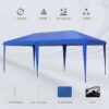 Outsunny - 10' x 19.2' Pop Up Canopy Tent, Heavy Duty Tent For Parties, Outdoor Instant Gazebo Sun Shade Shelter With Carry Bag For Catering, Events, Wedding, Backyard Bbq - Blue - Image 3