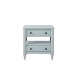 Open Nightstand With 2 Drawers - Light Blue