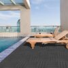 Plastic Interlocking Deck Tiles, (Set of 44), Patio Flooring Outdoor Waterproof All Weather Use For Garden Poolside Front / Back Yard - Light Gray - Image 4
