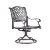 Patio Outdoor Dining Swivel Rocker Chairs With Cushion (Set of 2) - Dupione Brown - Image 14