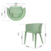 Milan - Outdoor Dining Chair (Set of 2) - Green - Image 3