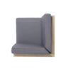 Brava - X Back Corner Chair - Light Gray - Image 6