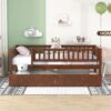 Twin Size Daybed Bed With Two Drawers - Walnut - Image 13