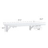 Laundry Room Folding Table Wall Mounted Folding Table For Small Spaces, Fold Down Desk, Workbench, Addition To Garage & Shed - White - Image 3