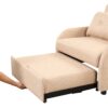 Versatile Pull Out Sofa Sleeper 3 In 1 With Wing Table & USB Charge Linen, Compact Design - Beige - Image 17