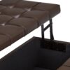 Harrison - Coffee Table Storage Ottoman - Chocolate Brown - Image 8