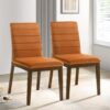 Ines - Dining Chair (Set of 2) - Brown / Burnt Orange - Image 5