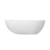 66.9" x 34" x 21.7" Freestanding Solid Surface Soaking Bathtub For Bathroom - Matte White - Image 8