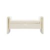 Modern Teddy Bed End Bench With Arms And Storage, Upholstered Large Foot Rest Stool, Comfy Window Vanity Bench For Living Room, Dorm, Coffee Table, Teddy - Cream - Image 4