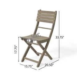 Positano - Foldable Bistro Set - Gray - Gray