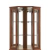 6 Shelf Corner Curio Display Cabinet With Lights, Mirrors And Adjustable Shelves (E26 Light Bulb Not Included) - Walnut - Image 12