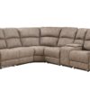 Olwen - Nubuck Power Recliner Sectional Sofa With USB Port - Mocha - Image 6
