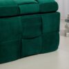 Upholstered Fabric Storage Ottoman Bench With Safety Hinge For Living Room & Bedroom - Green - Image 12