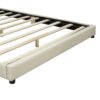 Queen & Twin Long Size Upholstered Platform Bed, Mother & Child Bed - Beige - Image 12
