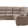 Olwen - Nubuck Power Recliner Sectional Sofa With USB Port - Mocha - Image 2