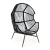 Cori - Outdoor Patio Egg Chair, With Cushion - Black / Khaki - Image 6