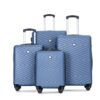 Luggage 4 Piece Lightweight Suitcase With Rotating Wheels, 24" And 28" With Tsa Lock, (16/20/24/28) - Blue - Image 12