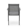 Waterfal - Outdoor Aluminum Dining Chair With Mesh Seat (Set of 2) - Dark Gray - Image 9