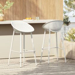 Gable - Barstool (Set of 2) - White